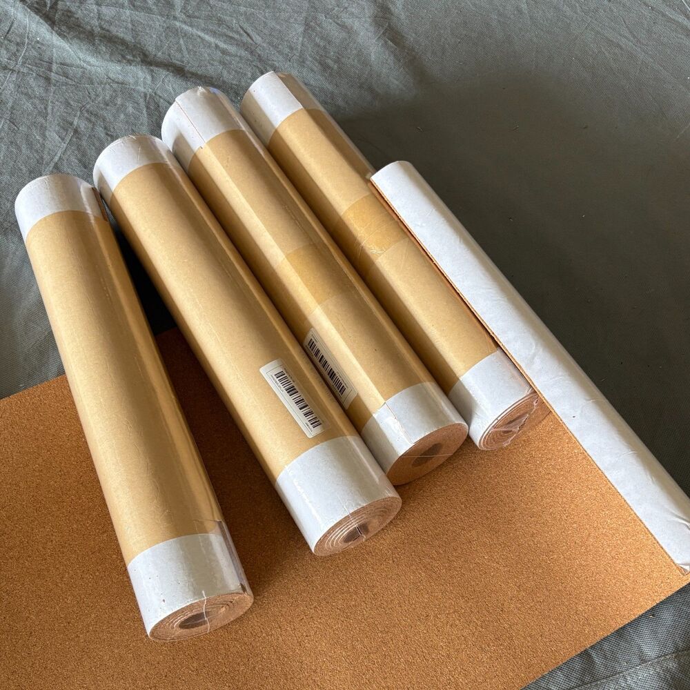 New Cork Board Self-Adhesive Rolls.(4). 1/8"thick x 15.75"W x 47.24"L.